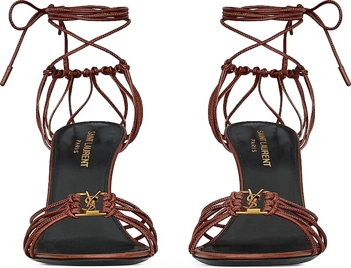 Women's Babylone Sandals in Smooth Leather - Dark Brown - Size 5 - Image 3