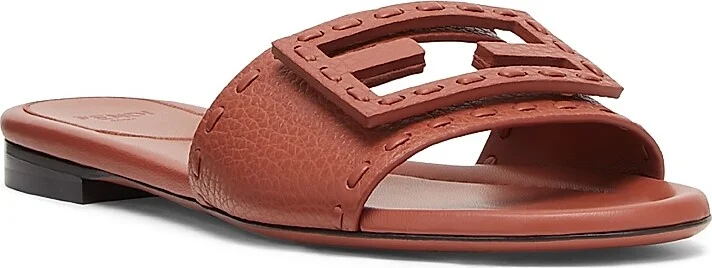Women's Baguette FF Leather Sandals - Sienna - Size 5 - Image 2