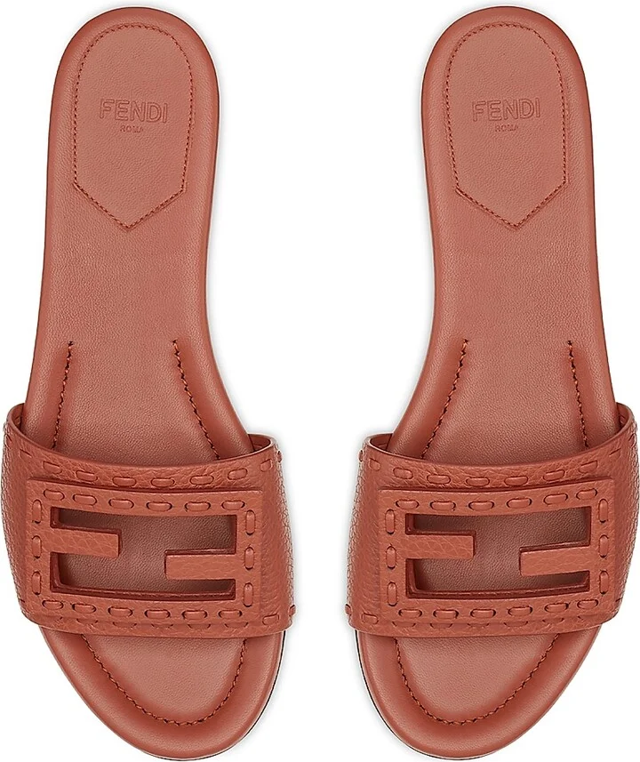 Women's Baguette FF Leather Sandals - Sienna - Size 5 - Image 4