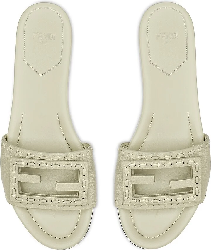Women's Baguette FF Leather Sandals - Sienna - Size 5 - Image 7