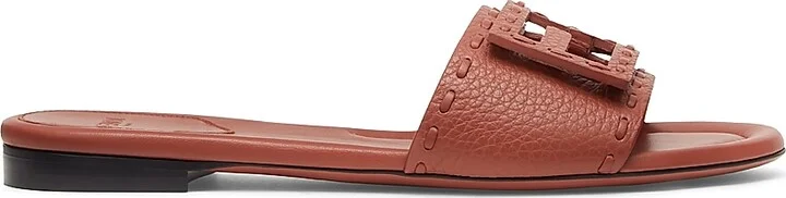 Women's Baguette FF Leather Sandals - Sienna - Size 5
