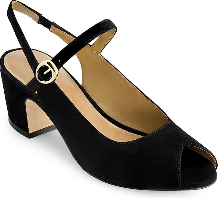 Women's Bailen Mary Jane Peep Toe Heels - Black - Size 6 - Image 2