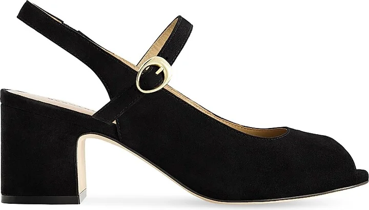 Women's Bailen Mary Jane Peep Toe Heels - Black - Size 6
