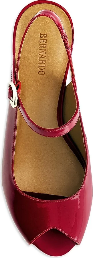 Women's Bailen Mary Jane Peep Toe Heels - Dark Red - Size 6 - Image 3