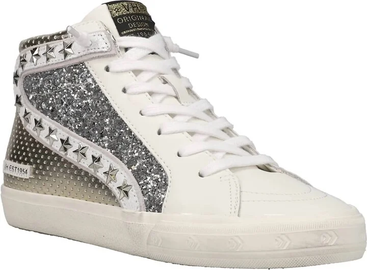 Women's Bailey Glitter High Top Sneaker In Gold/silver Multi