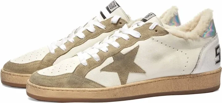 Women's Ball Star Sneaker In White Taupe Silver