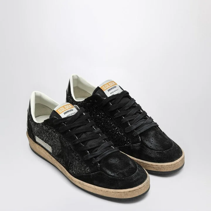 Women's Ball Star Sneakers In Suede And Glitter