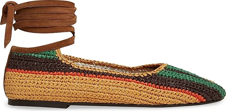 Women's Ballerina Flats - Multicolor Cioccolat Chocolate - Size 8