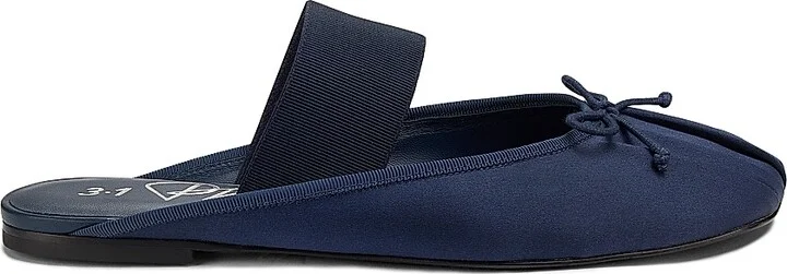 Women's Ballerina Satin Mules - Midnight - Size 7