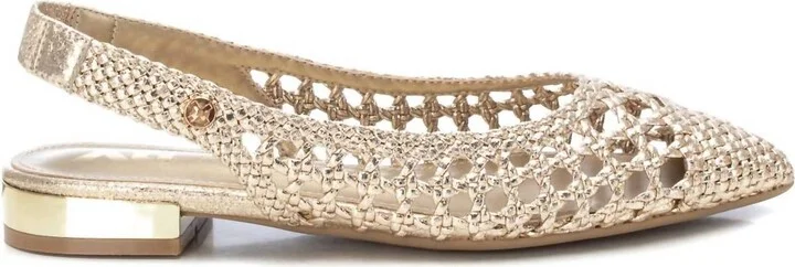Women's Ballerinas Flat Shoes In Gold