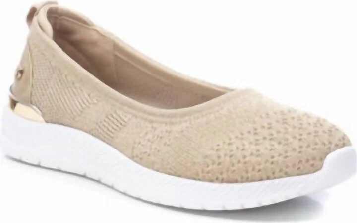 Women's Ballet Flats Shoes In Beige