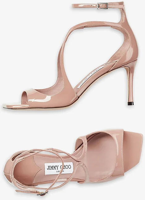 Womens Ballet Pink Azia 75 Leather Heeled Sandals Eur 39.5 / 6.5 Uk Women - Image 2