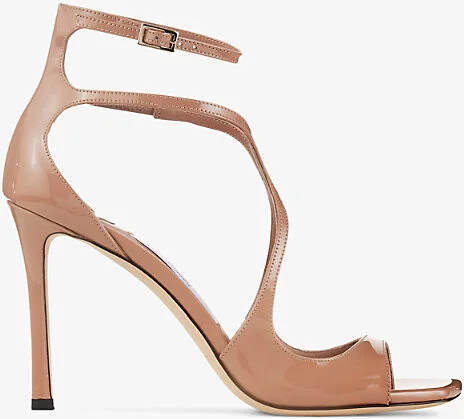 Womens Ballet Pink Azia Strappy 95 Leather Heeled Sandals Eur 41.5 / 8.5 Uk Women