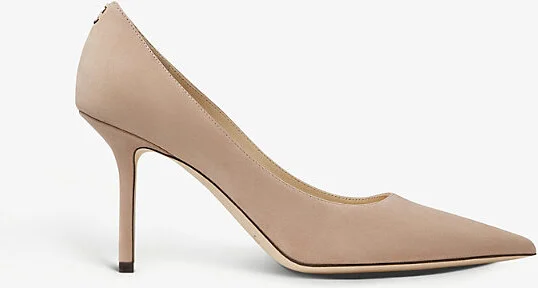 Womens Ballet Pink Love 85 Suede-Leather Heeled Pumps Eur 37.5 / 4.5 Uk Women