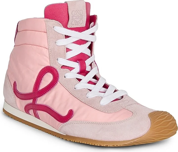 Women's Ballet Runner 2.0 Suede & Mesh High-Top Sneakers - White Black - Size 5 - Image 7