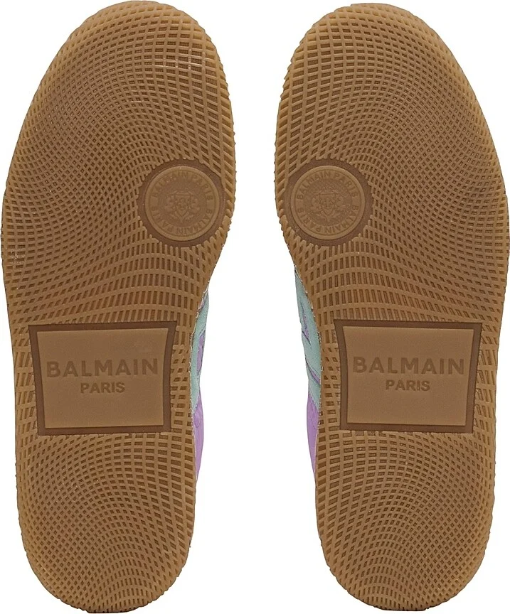Women's Balmain Leather Low-Top Sneakers - Multi Color - Size 10 - Image 6