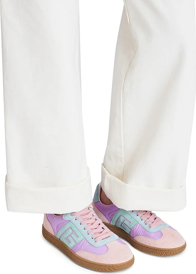 Women's Balmain Leather Low-Top Sneakers - Multi Color - Size 10 - Image 9