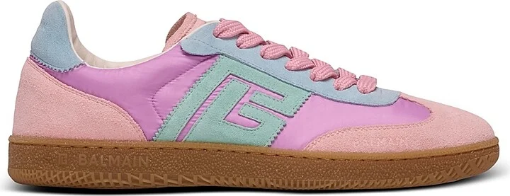 Women's Balmain Leather Low-Top Sneakers - Multi Color - Size 10