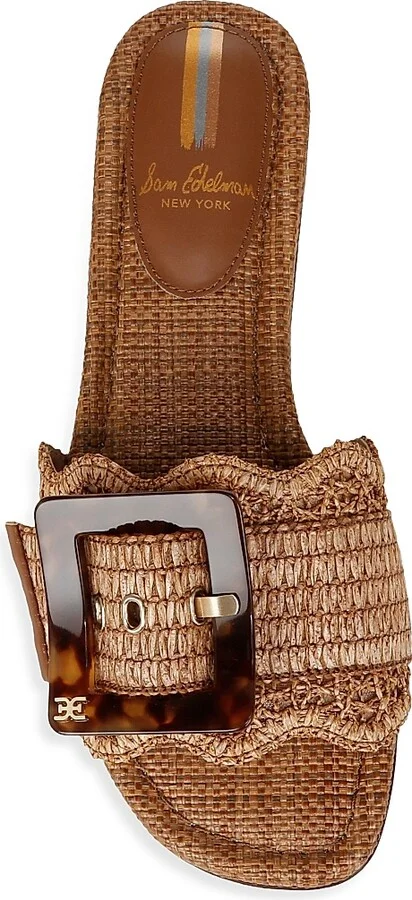 Women's Bambi Buckle Slide Sandals - Cuoio - Size 5 - Image 4