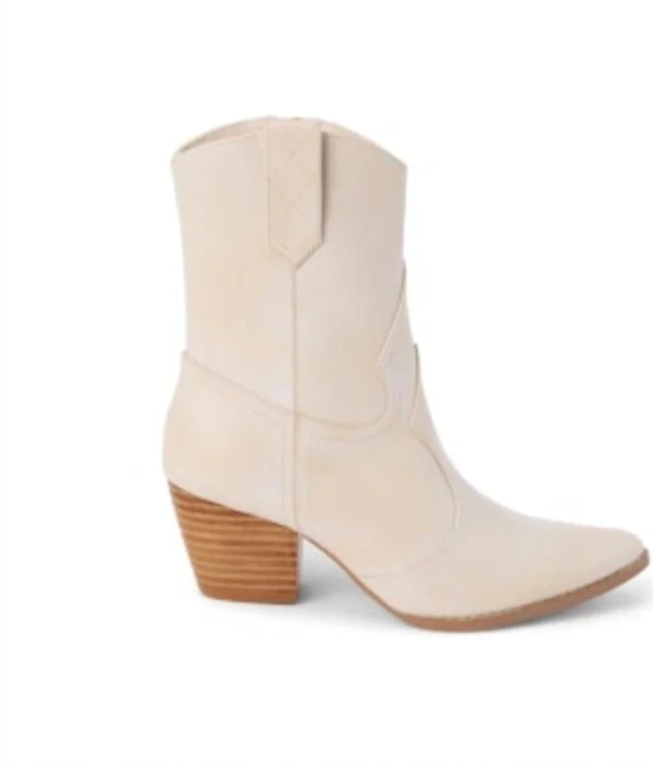 Women's Bambi Western Boot In Ivory