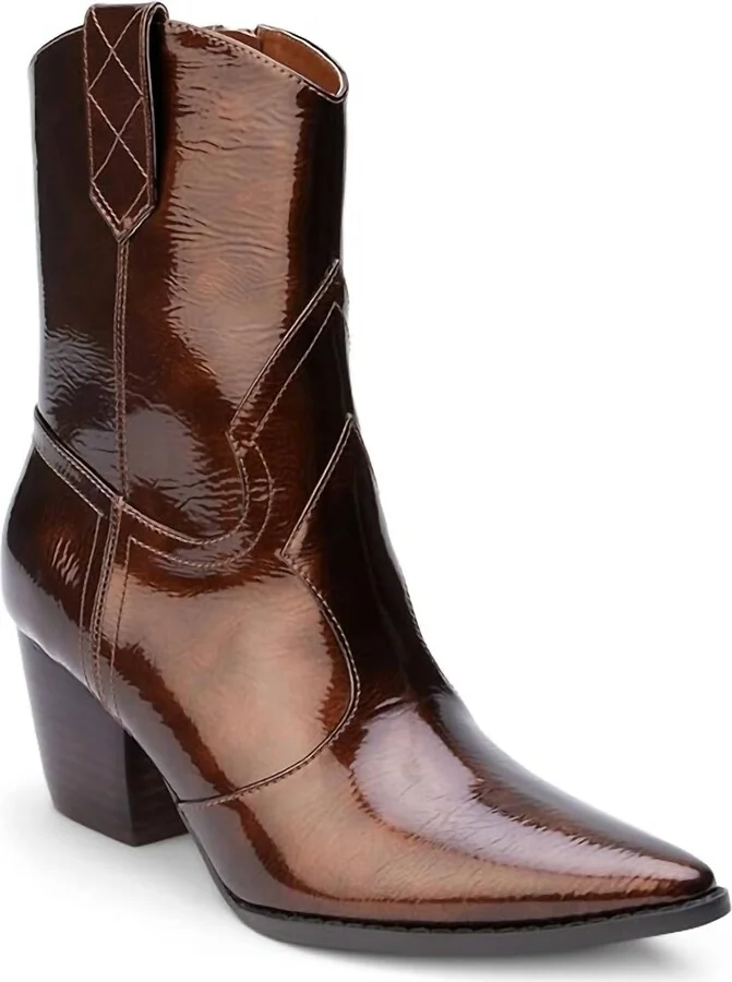 Women's Bambi Western Booties In Bronze