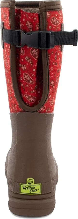 Womens Bandana Neoprene Faux Fur Wide Calf Tall Cold Weather Boot - Image 3