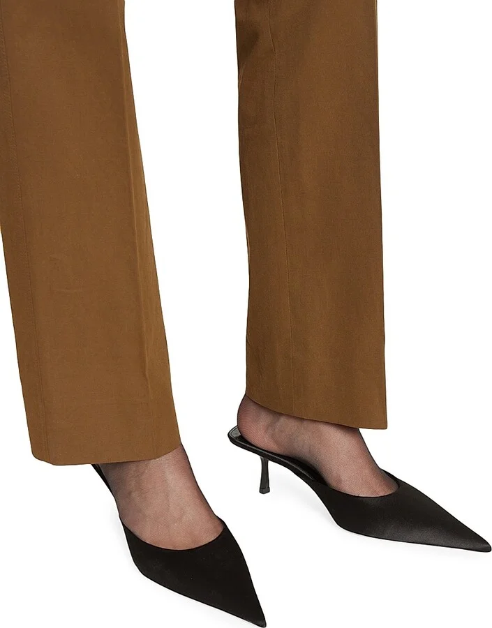 Women's Barbara Mules in Satin Crepe - Black - Size 6 - Image 4