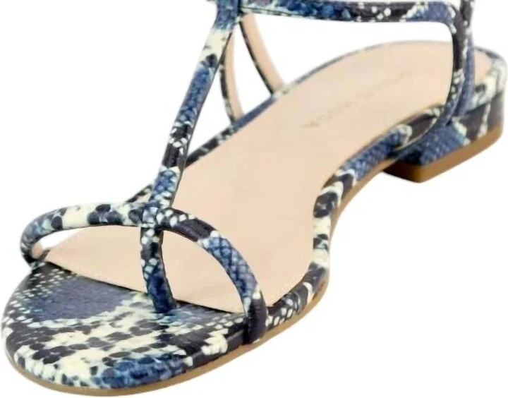 Women's Barber 2 Flat Sandal In Indigo Snake