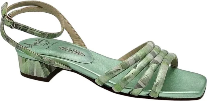 Women's Bardana Low Heel Sandal In Green