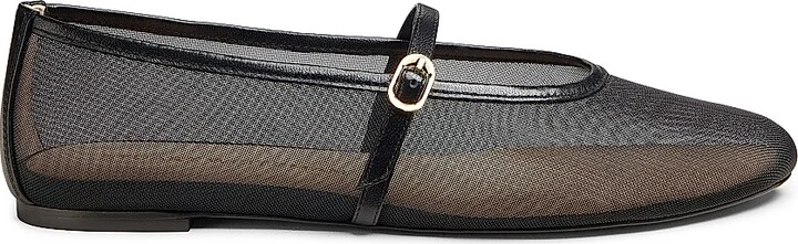 Women's Bare It All Mesh & Leather Flats - Black - Size 6