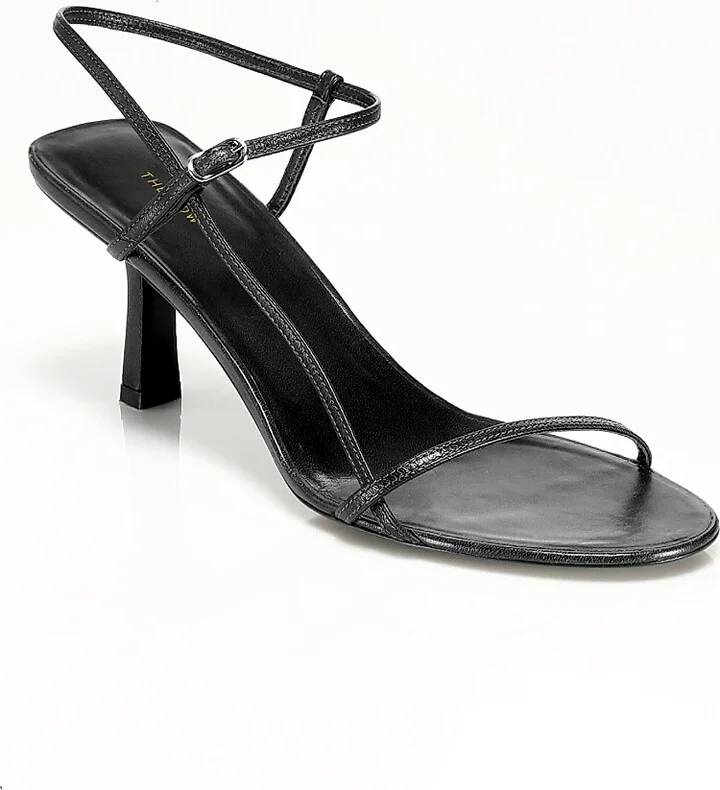 Women's Bare Leather Sandals - Black - Size 10 - Image 2