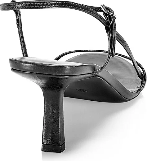 Women's Bare Leather Sandals - Black - Size 10 - Image 3
