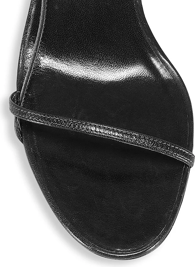 Women's Bare Leather Sandals - Black - Size 10 - Image 4