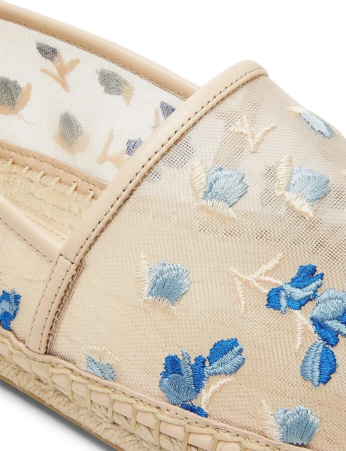 Women's BareItAll Floral-Embroidered Mesh Espadrilles - Cielo Multi - Size 6 - Image 5