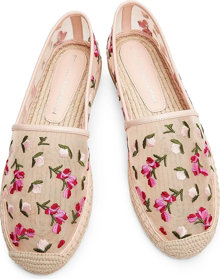 Women's BareItAll Floral-Embroidered Mesh Espadrilles - Cielo Multi - Size 6 - Image 9