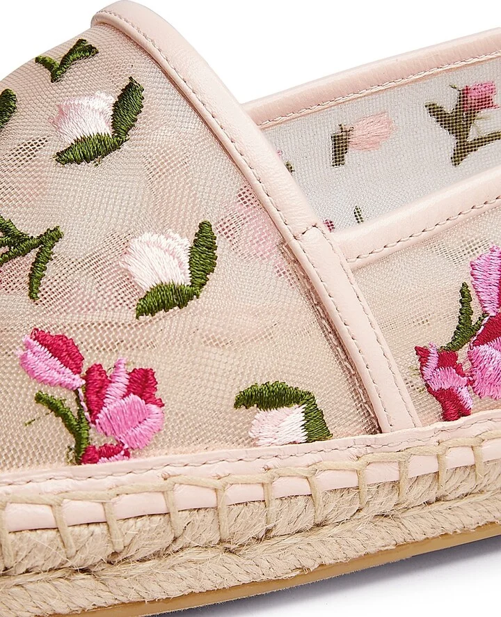 Women's BareItAll Floral-Embroidered Mesh Espadrilles - Cielo Multi - Size 6 - Image 10