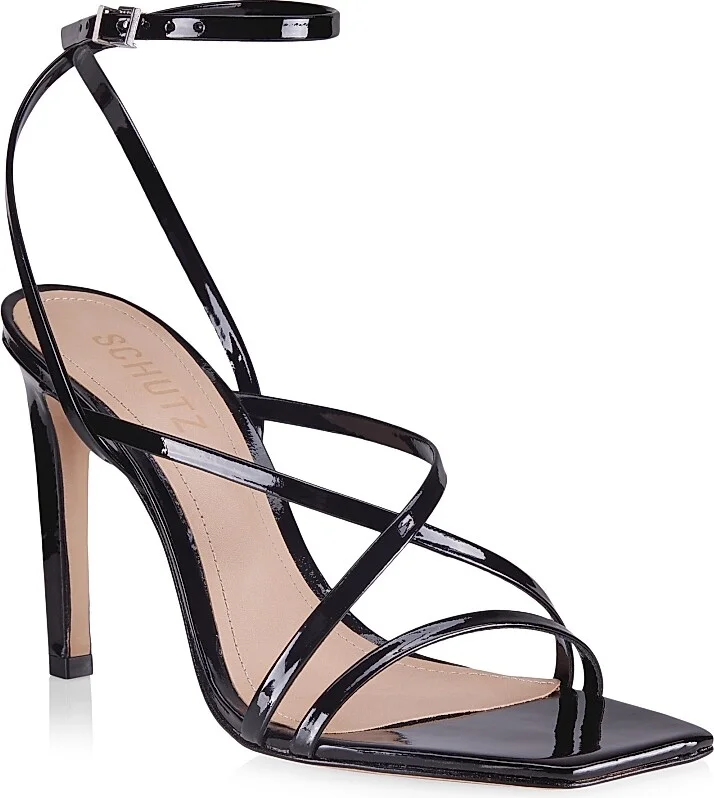 Women's Bari Patent Leather Strappy Sandals - Black - Size 5 - Image 2