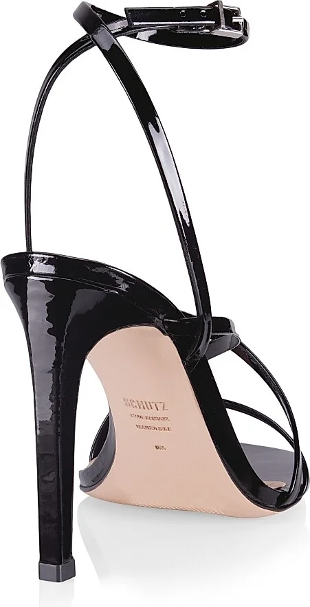 Women's Bari Patent Leather Strappy Sandals - Black - Size 5 - Image 3
