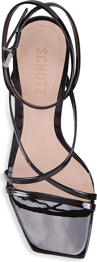 Women's Bari Patent Leather Strappy Sandals - Black - Size 5 - Image 5