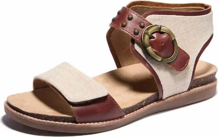 Women's Bari Sandals In Cognac Natural