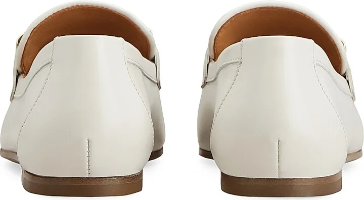 Women's Barretta Leather Loafers - Bianco Calce - Size 5 - Image 3