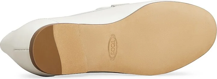 Women's Barretta Leather Loafers - Bianco Calce - Size 5 - Image 4
