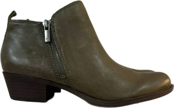 Women's Basel Low Heel Boots In Olive