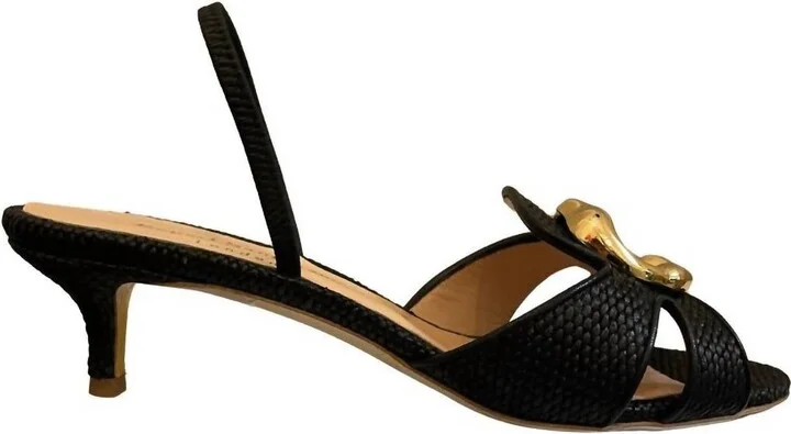 Women's Baski Raffia In Nero