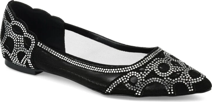 Womens Batavia Slip On Pointed Toe Ballet Flats