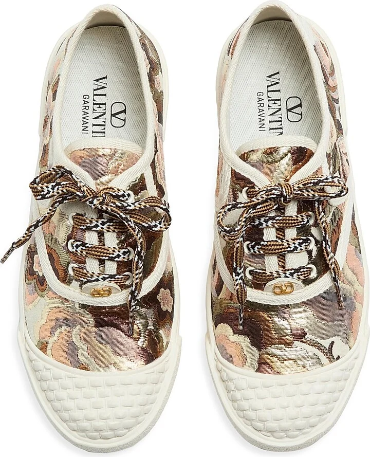 Women's Bay By Bay Sneakers in Jacquard Apres L'hiver Fabric - Ivory - Size 7 - Image 2
