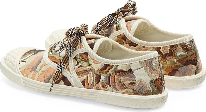 Women's Bay By Bay Sneakers in Jacquard Apres L'hiver Fabric - Ivory - Size 7 - Image 5
