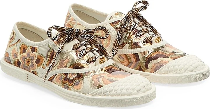 Women's Bay By Bay Sneakers in Jacquard Apres L'hiver Fabric - Ivory - Size 7 - Image 6