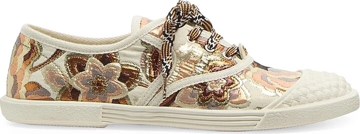 Women's Bay By Bay Sneakers in Jacquard Apres L'hiver Fabric - Ivory - Size 7