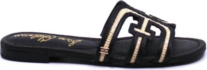 Women's Bay Multi Sandal In Wickerraffia Linen/black